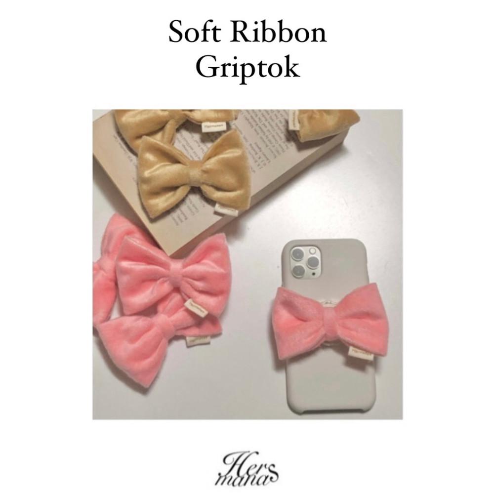 [에르마나스] 자체제작 소프트 리본 그립톡