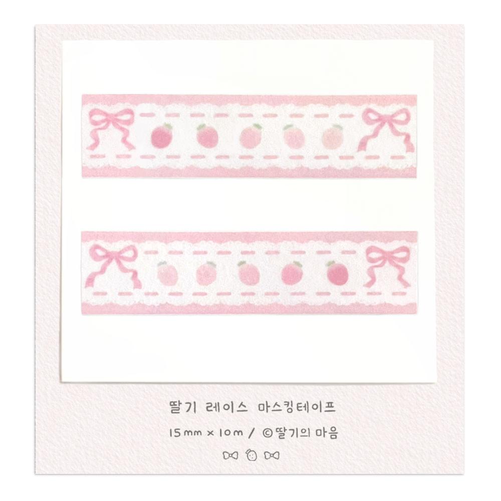 [딸기의 마음] 딸기 레이스 마스킹테이프