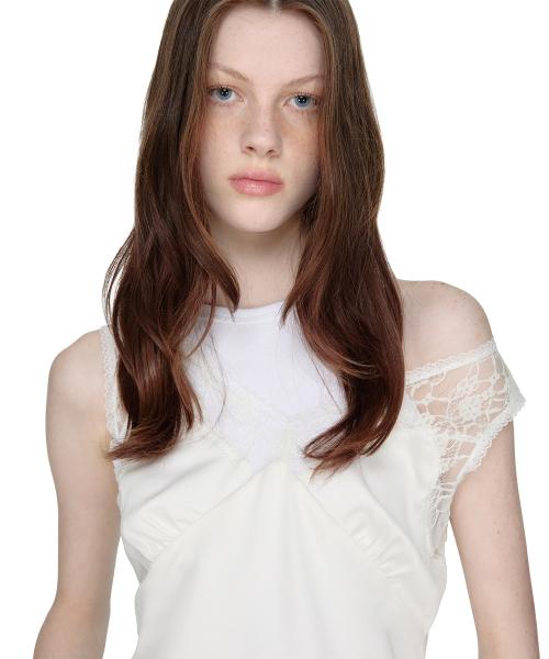 Lace Slip Sleeveless Top, IVORY