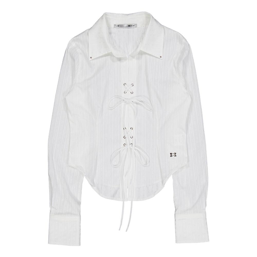RACE-UP SHIRTS WHITE