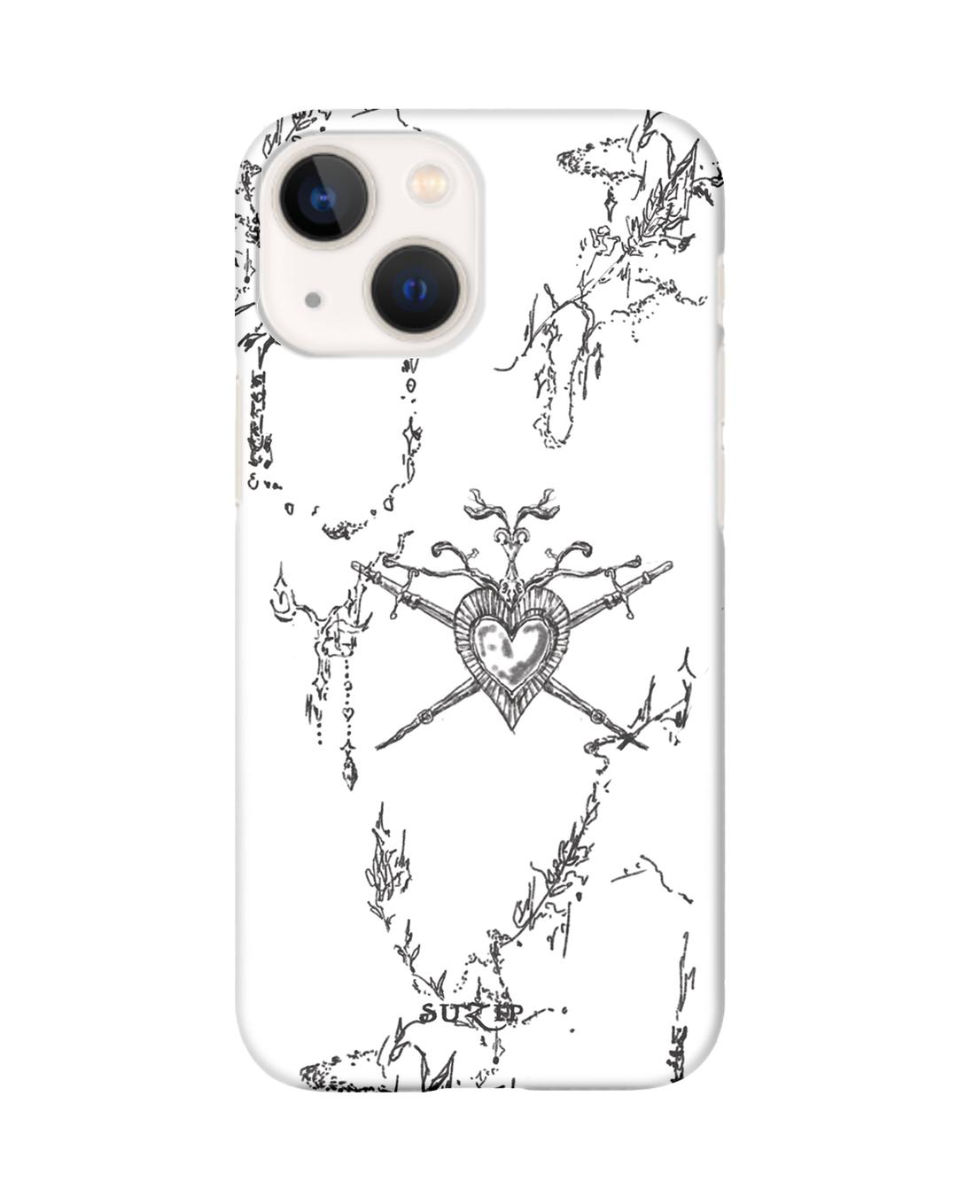 ODD HEART phone case - white ( 일반 하드 / 카드 수납 범퍼 )