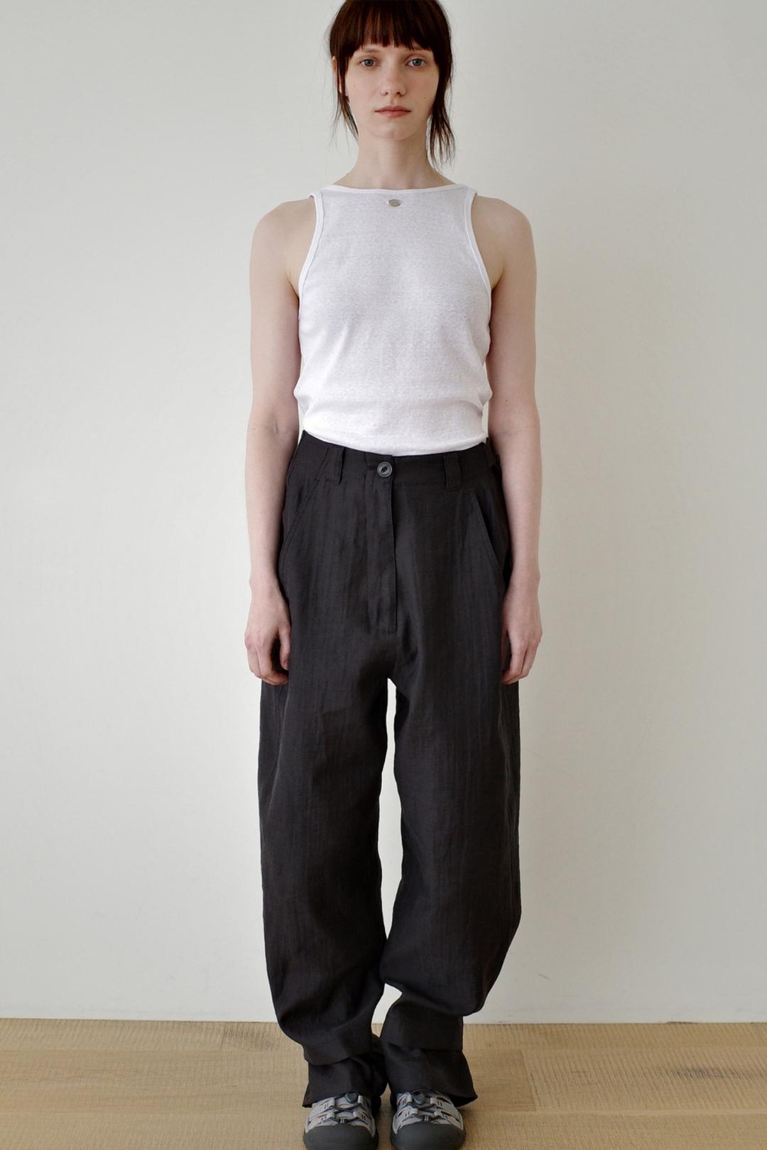 Convertible wide pants, Charcoal