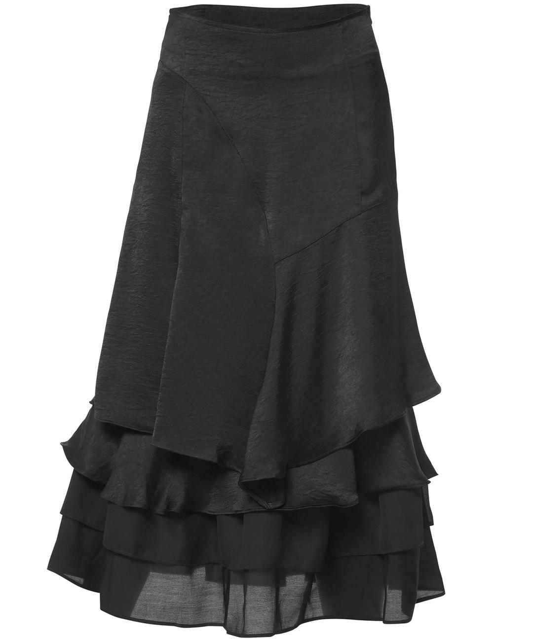 3-Layered Maxi Skirt (FL-258_Black)