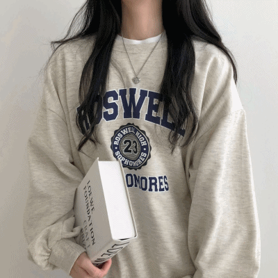 [데일리] 로즈웰 루즈핏 라운드 맨투맨