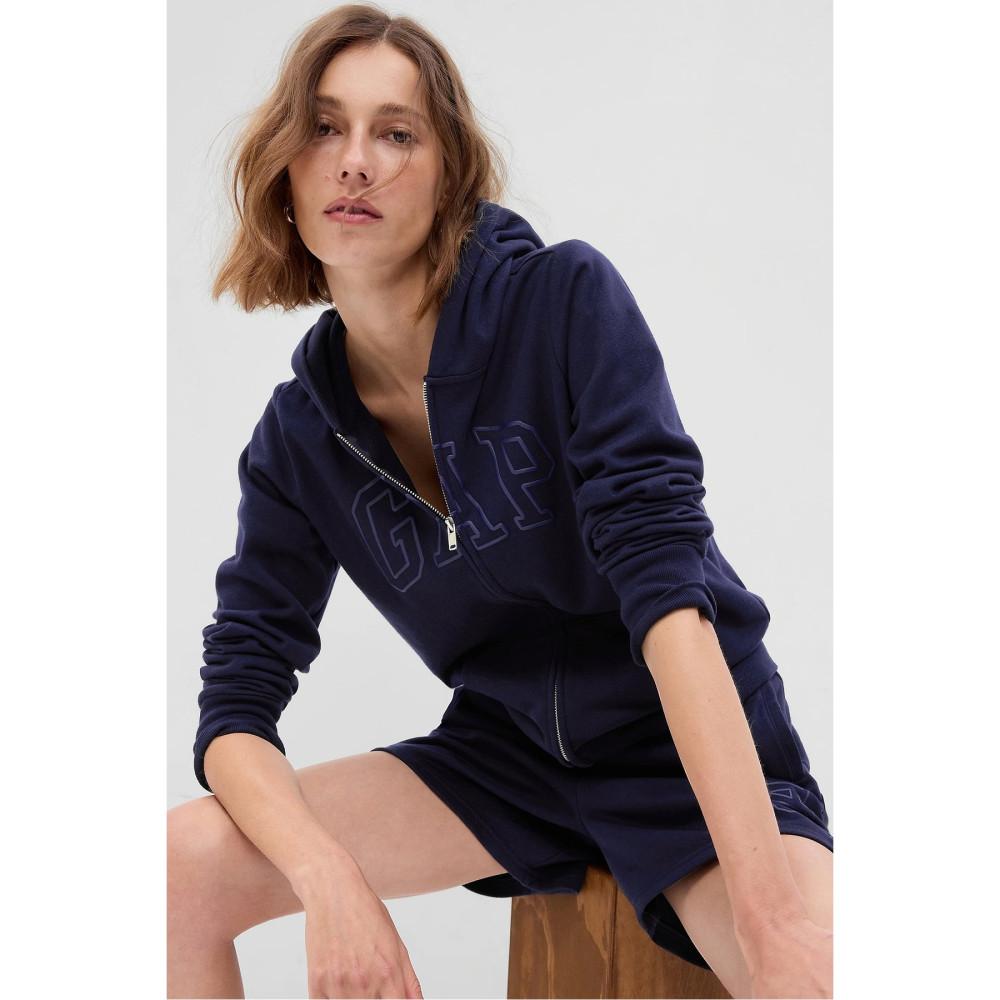 [GAP Adults] [여성] 이지 라인 로고 후드 집업_네이비 5123127009