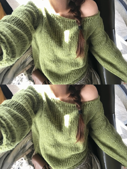 클로맨틱 kt - 토피 보트넥 루즈니트