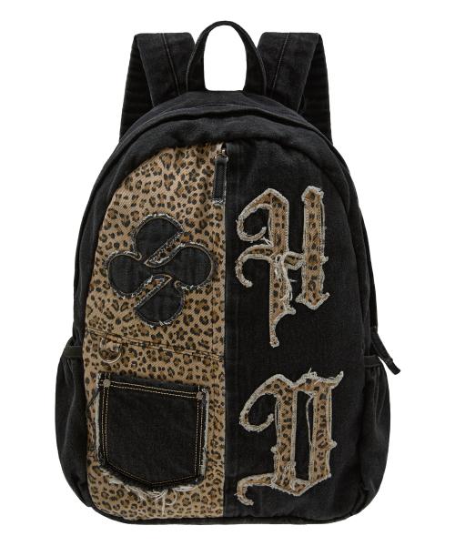 HD 디스트로이드 데님 백팩 블랙