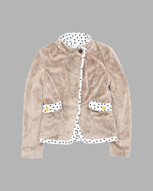 STAR LINING POINT FUR JACKET (BEIGE)
