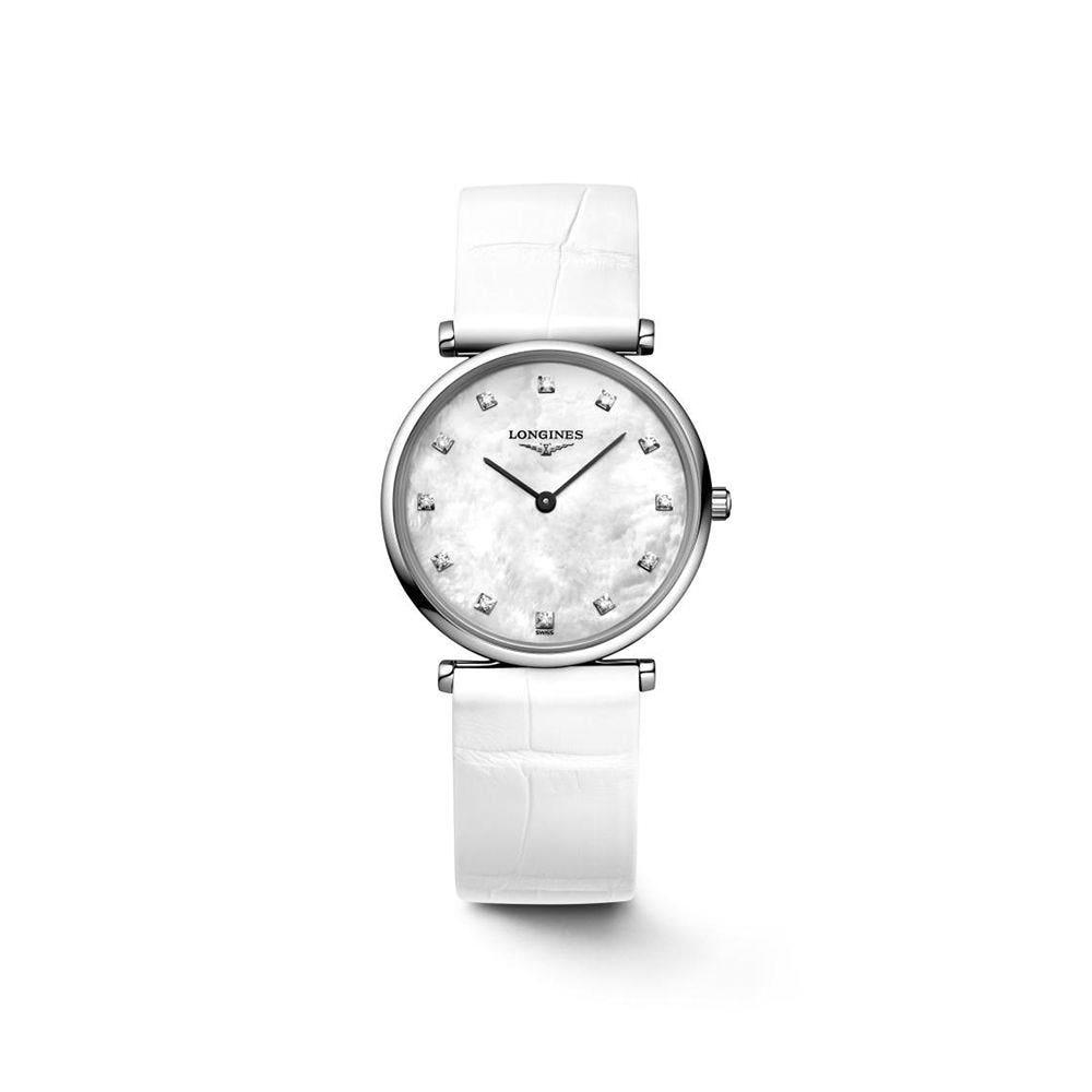 [공식] 론진 라 그랑드 클래식 MOP 다이아 화이트 스트랩 29MM L4.512.4.87.0