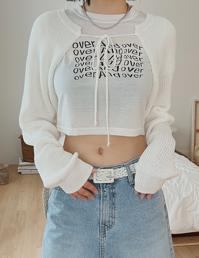 와이디 리본 볼레로 (4color)