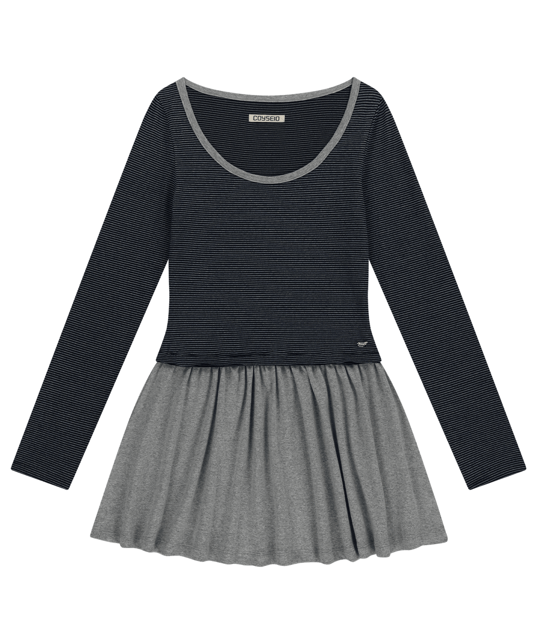 COY STRIPE DRESS NAVY