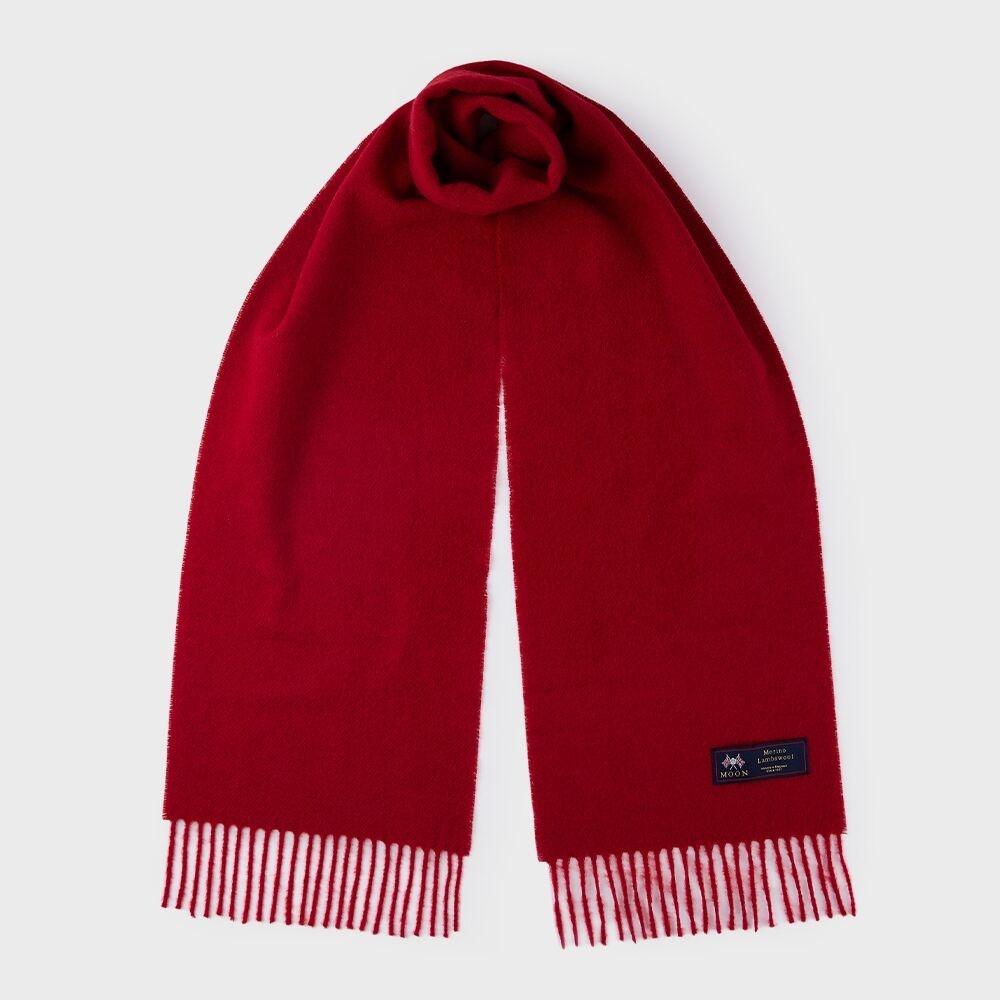 아브라함문 메리노울 머플러 25cm - 스칼렛