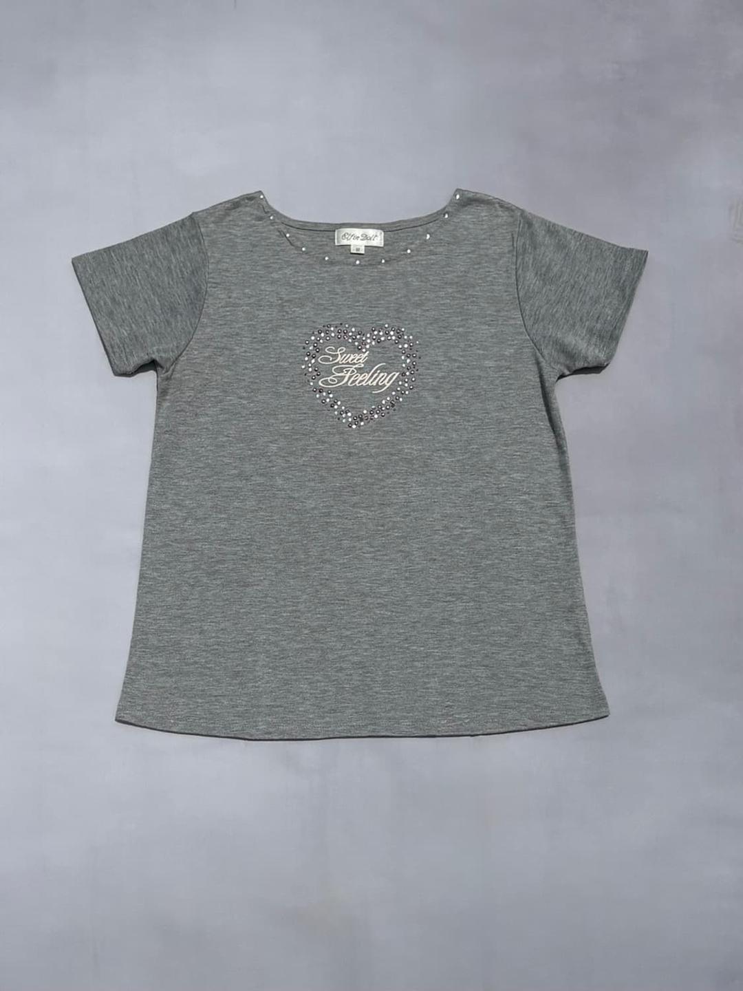 Beads lettering t-shirt | 후루츠패밀리