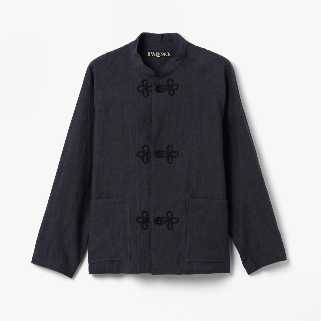 LINEN RAGLAN JACKET NAVY