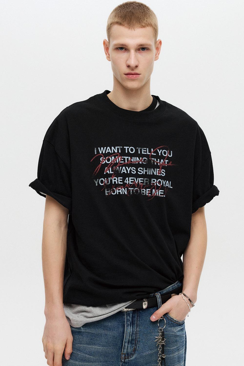 로얄 하프 슬리브 블랙