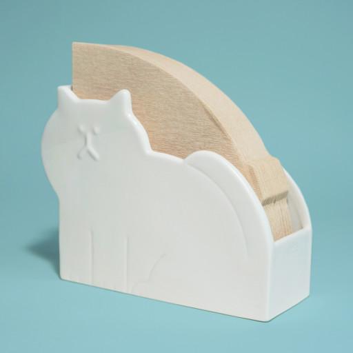 고양이 커피필터 보관함 냅킨 홀더