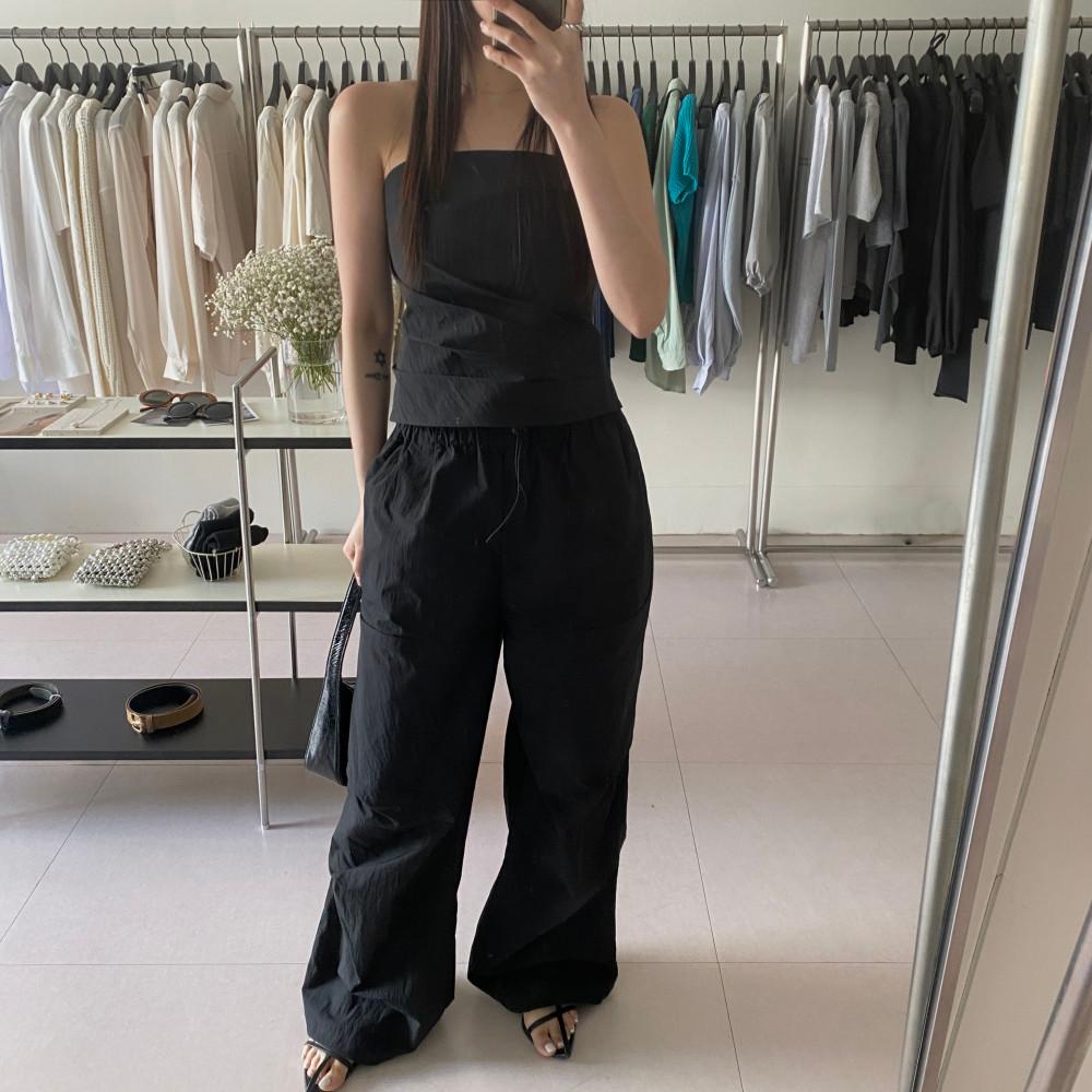 [스트링 어반 팬츠] 3컬러 밴딩 핀턱 조거 투웨이