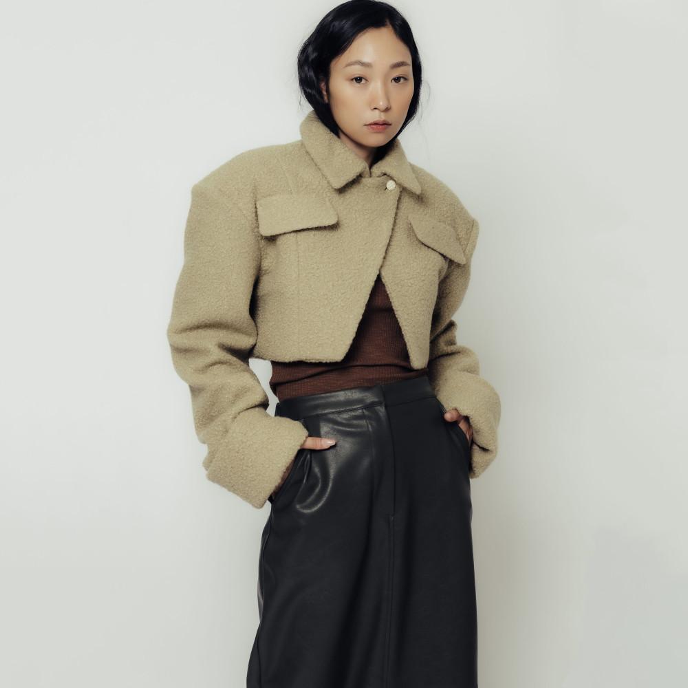 슈어 셋업 롤업 윈터 크롭자켓