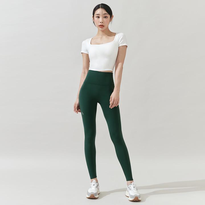 젤라 인텐션 하드플러피 기모 레깅스 앤틱그린