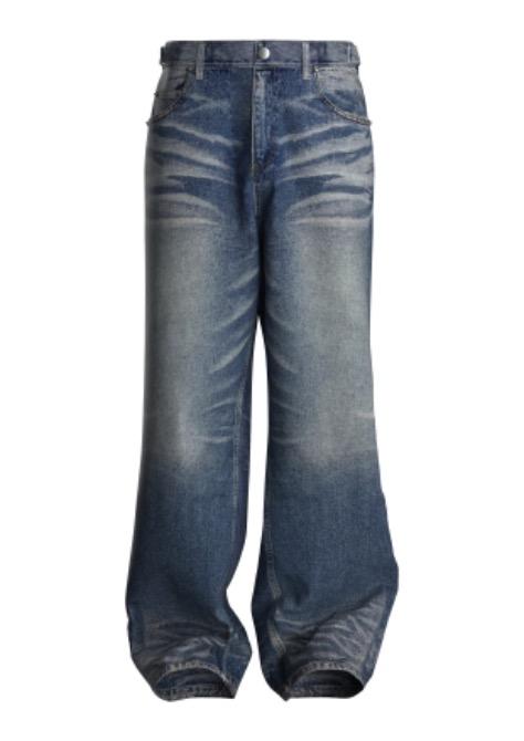 DESTROYED CAT WASHING DENIM PANTS ver.2 (MIDNIGHT BLUE)