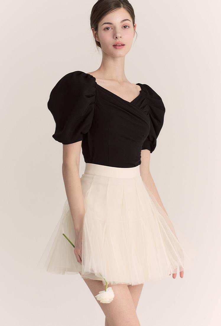 Etoile Banding Sha Mini Skirt (Cream)