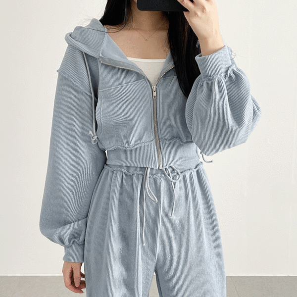 (모델소장) 랜디 후드집업+팬츠 set