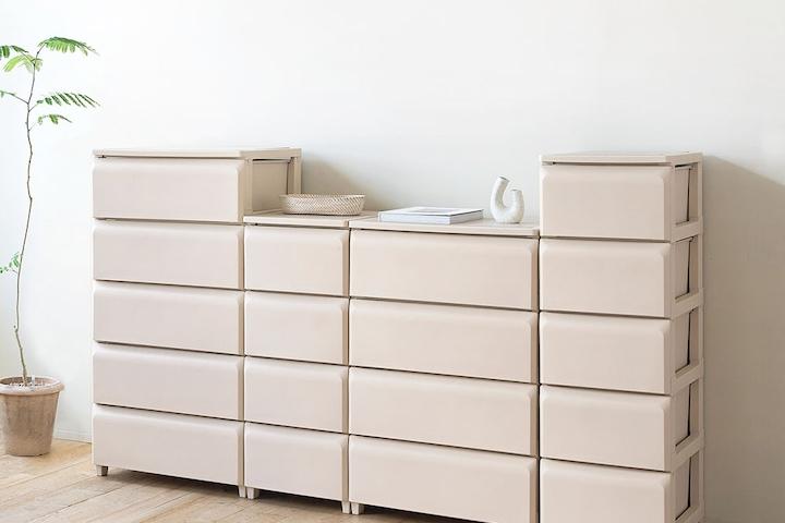 [12%쿠폰][오늘의딜] 베이지 컬러 출시! 우드상판 데일리 서랍장 3/4/5단