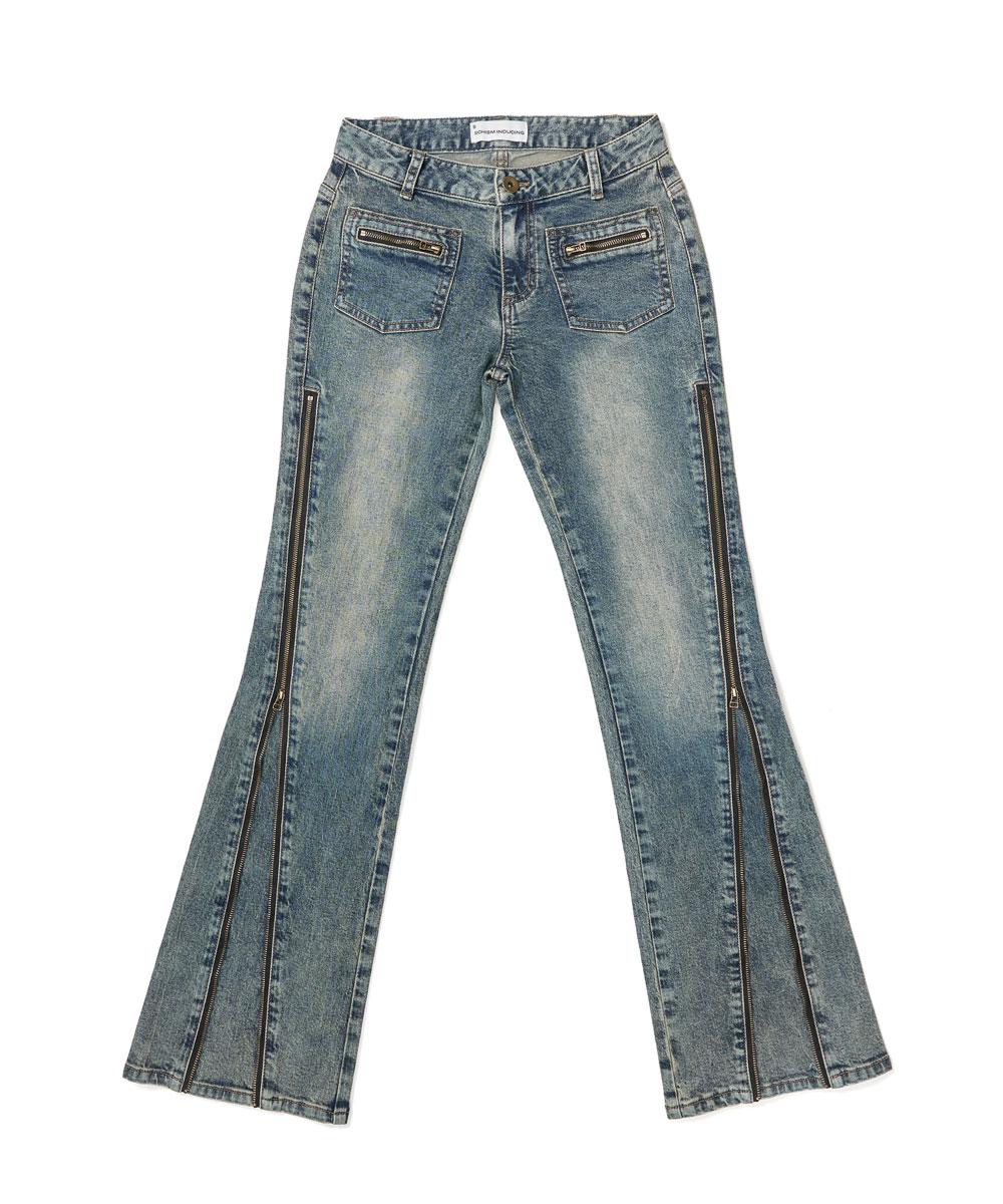 [03/13 예약발송] ZIPPER FLARED JEANS BLUE