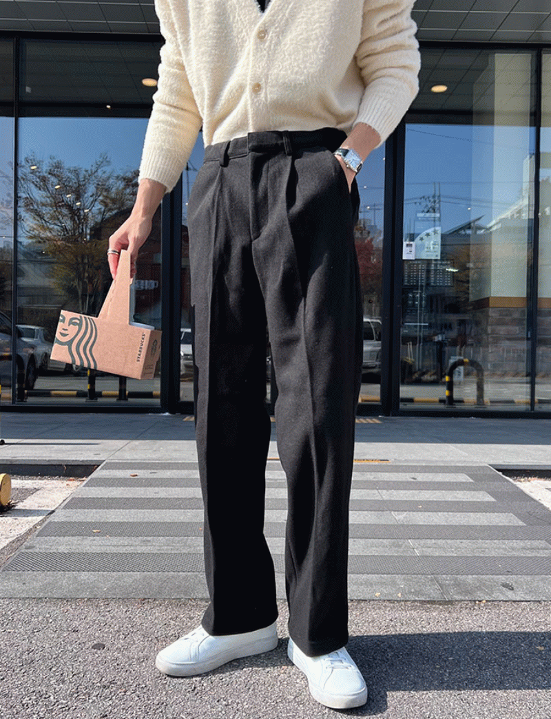 디어 윈터 울 와이드핏 슬랙스 (3color)