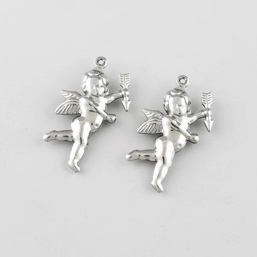 스테인레스 큐피트 천사 펜던트(1개)써지컬부자재 m2211-25