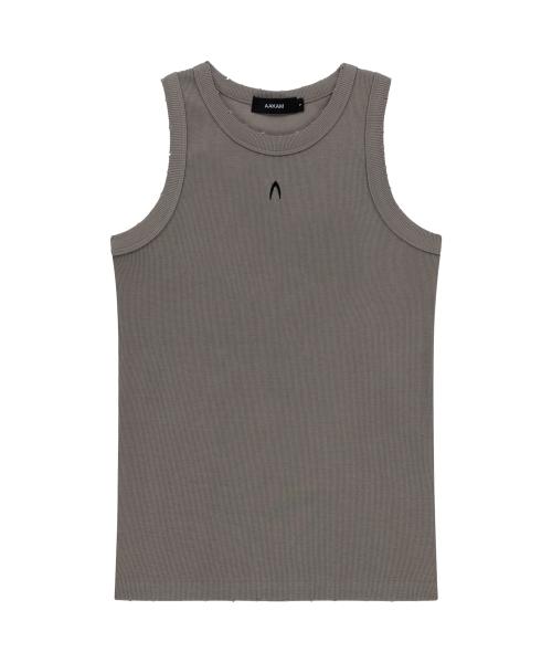 Distressed Logo Sleeveless (Brown)