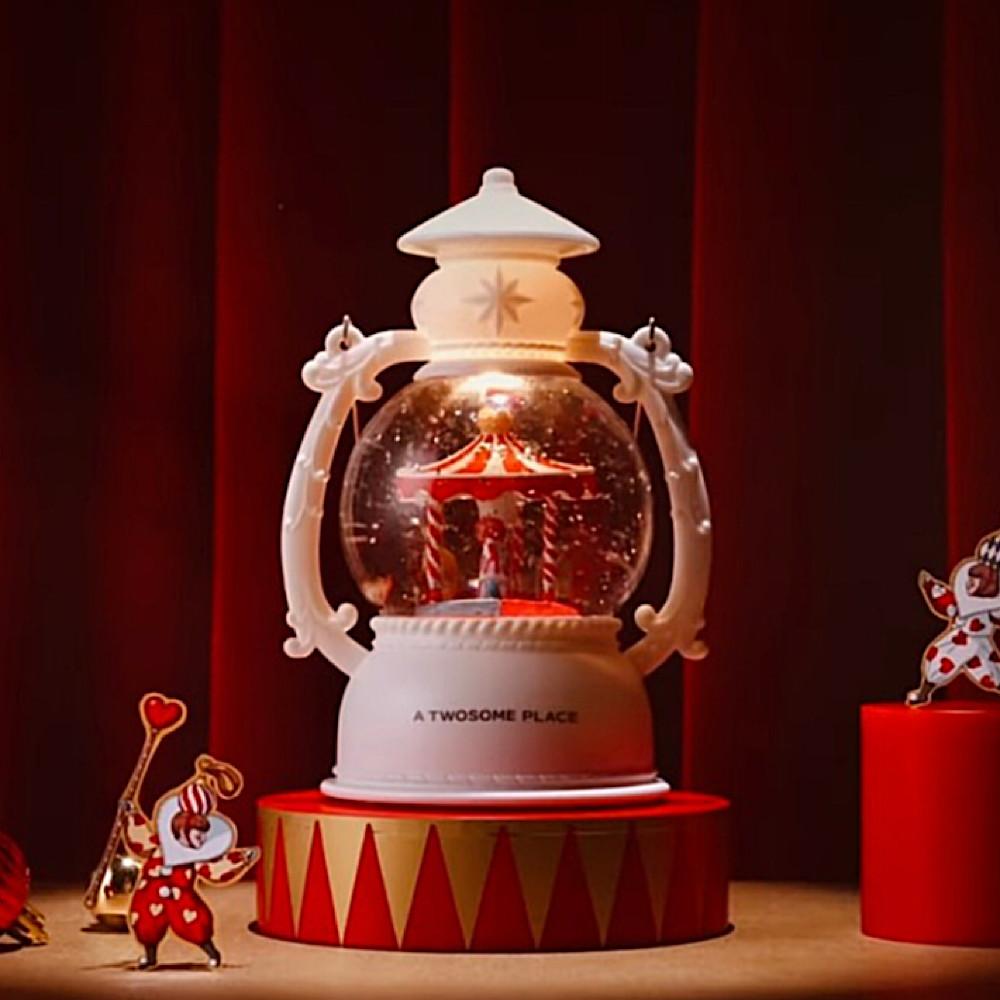 [당일발송] 투썸플레이스 멜로디 스노우볼 램프 오르골