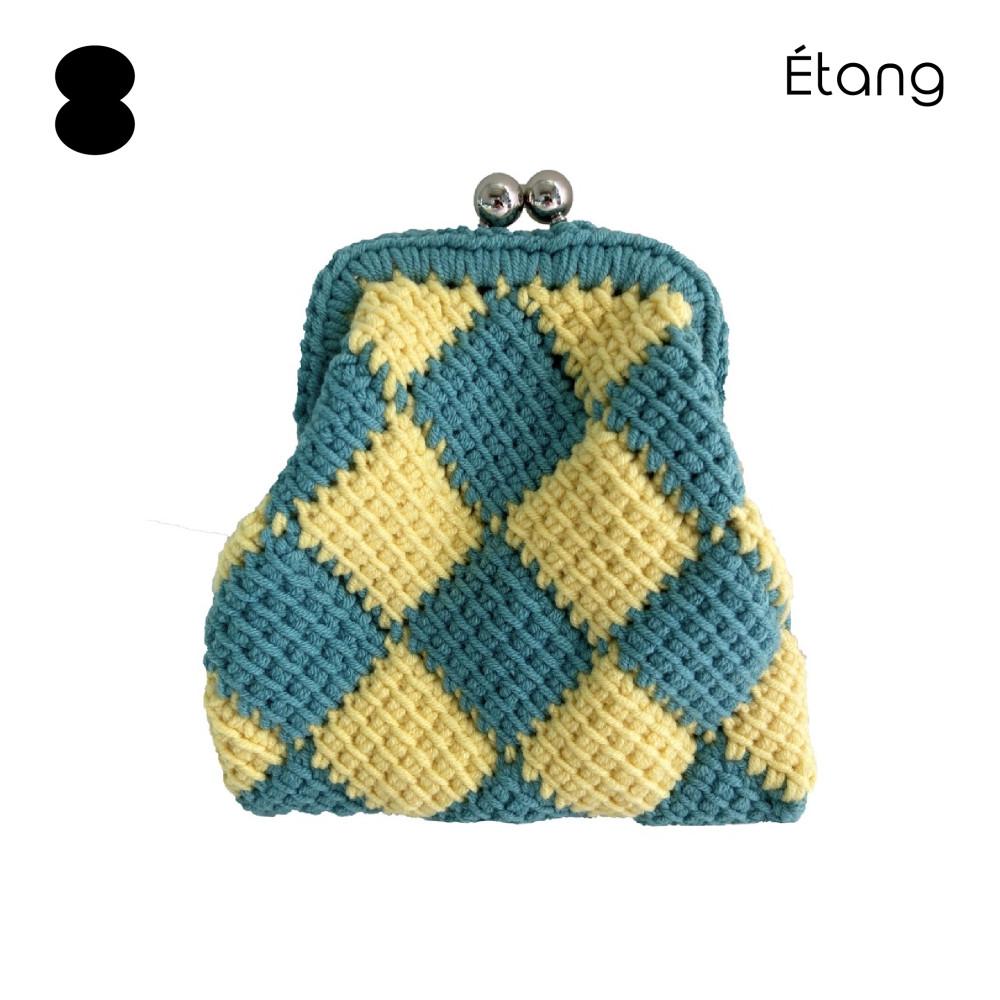 Étang 와플 뜨개 파우치 옐로우