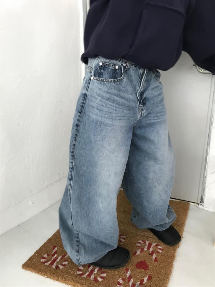 크로스 배기 벌룬 데님 (3color)