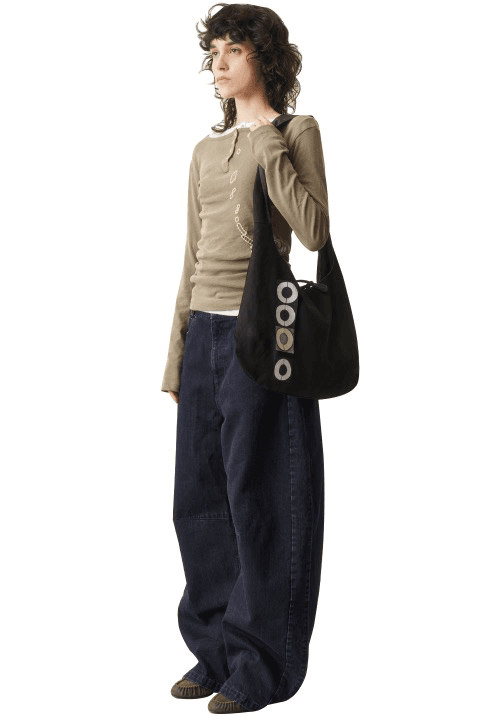 [9/12 예약발송] Canvas Reversible Crossbody Bag, Blackout