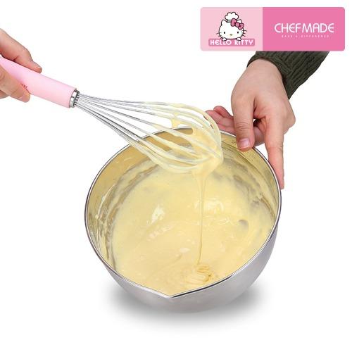 헬로베이킹 쉐프메이드 헬로키티 스텐 거품기 (반죽 계란 생크림 휘퍼 휘핑기 제빵소도구)
