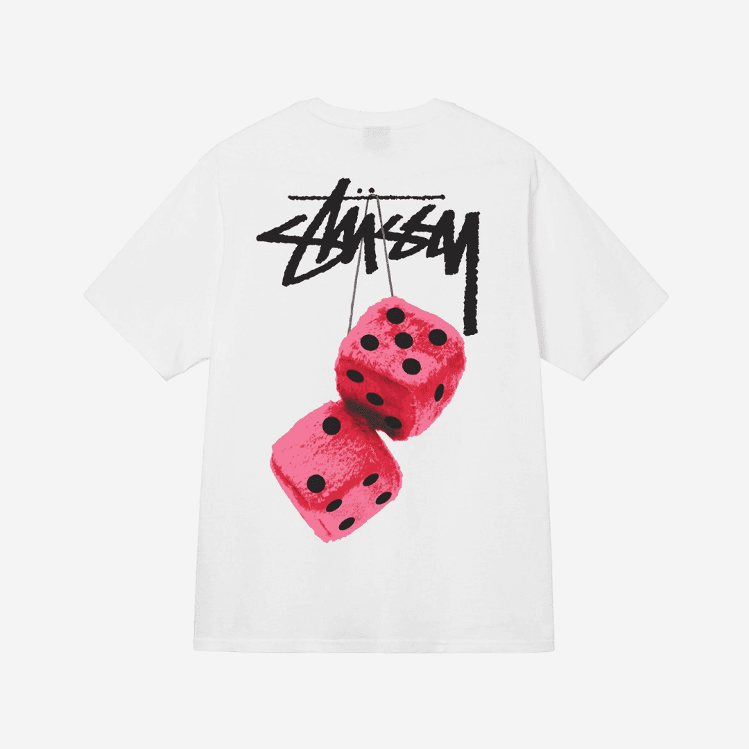 Stussy Fuzzy Dice T-Shirt White
