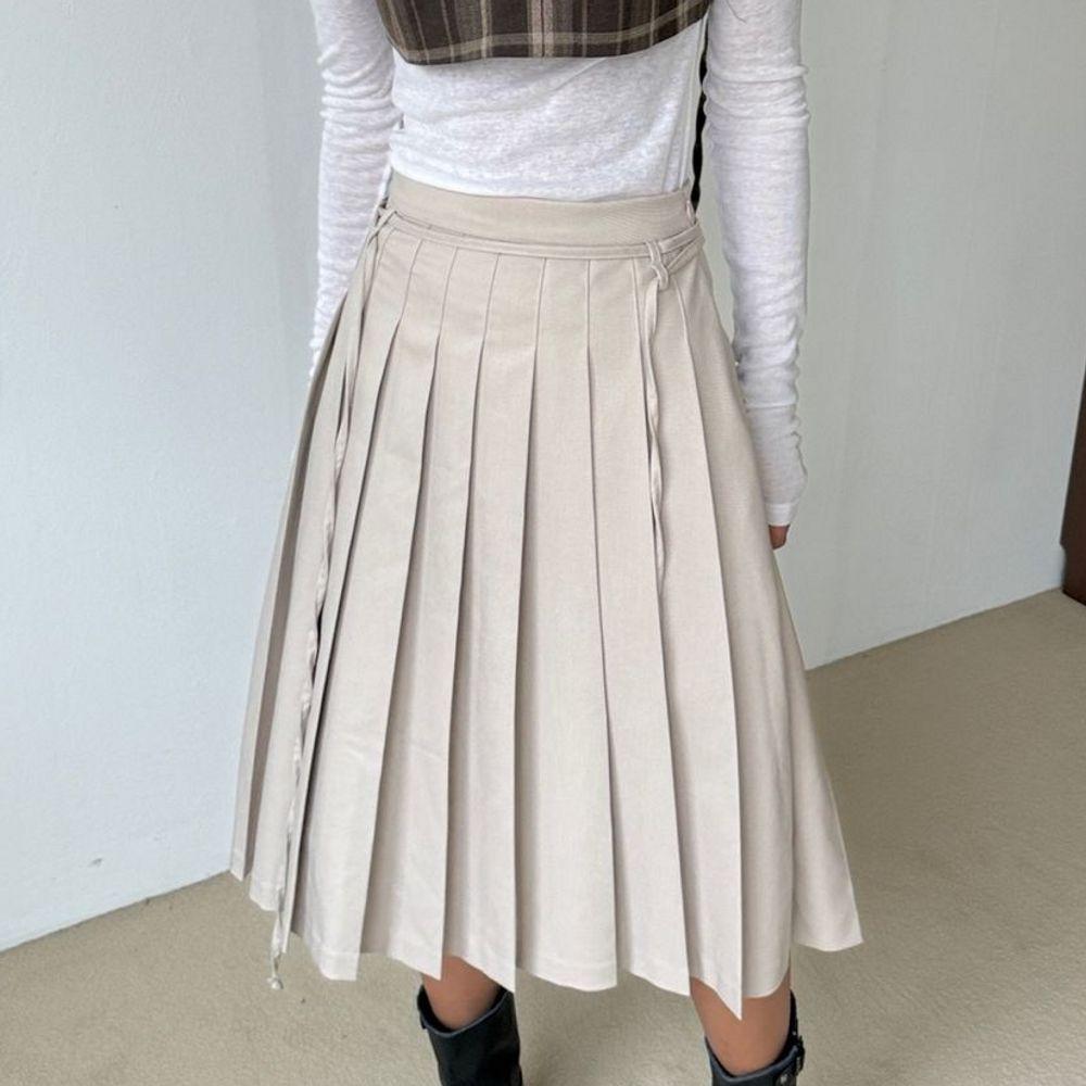 String Pleats Skirt -  2colors