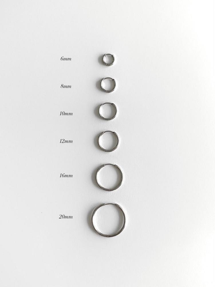 (써지컬/ 6size) one touch ring piercing 원터치 링 피어싱