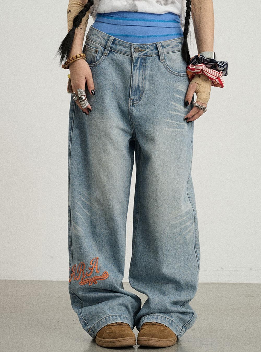 Light Summer Wide Denim Pants