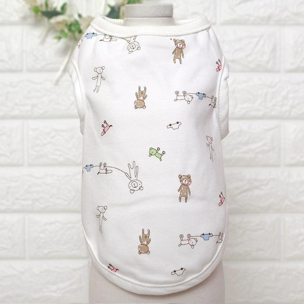 강아지옷 국내산 오가닉 강아지실내복 잠옷 노령견옷 초소형부터 빅사이즈까지 XS-5XL, 8.베어, L, 1개 - 티셔츠 | 쿠팡