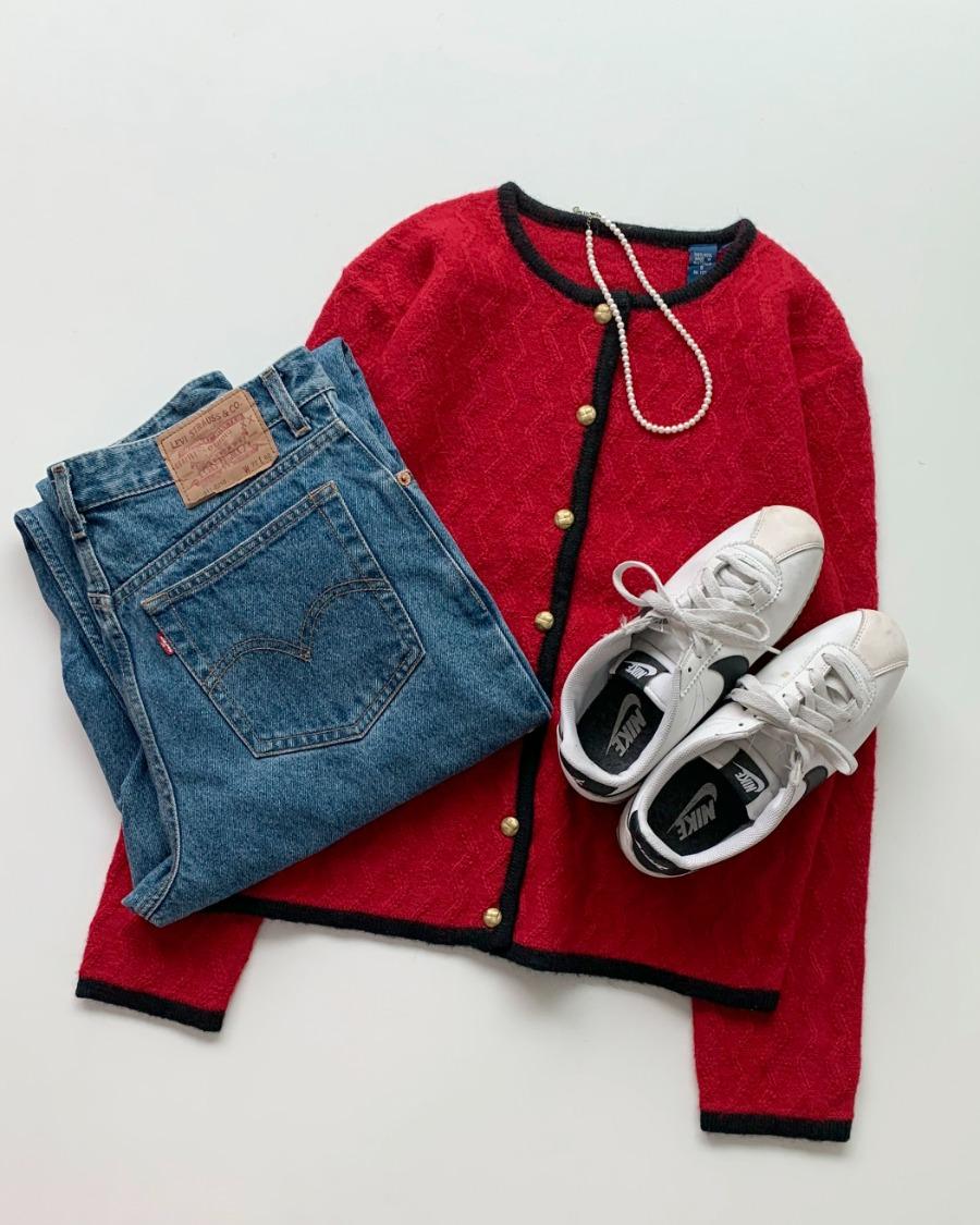 | USED | KF773. AUSTRALIA. wool cardigan