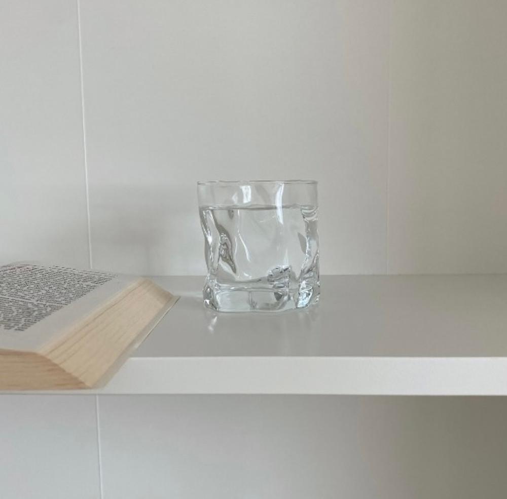 [바로배송/무료 선물포장] 웨이브 비정형 유리컵