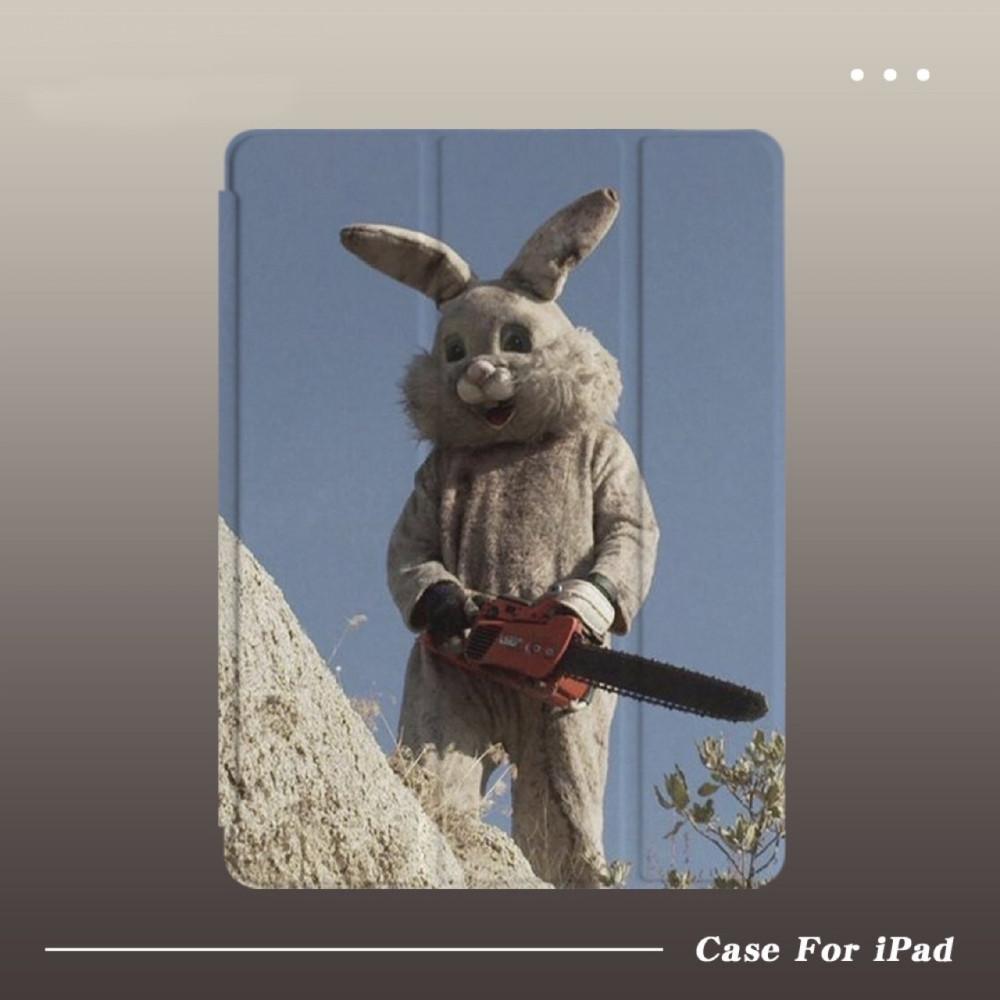 Ipad case 외강내유 레트로 전기톱 토끼친구 아이패드케이스 힙하지만 귀엽다구