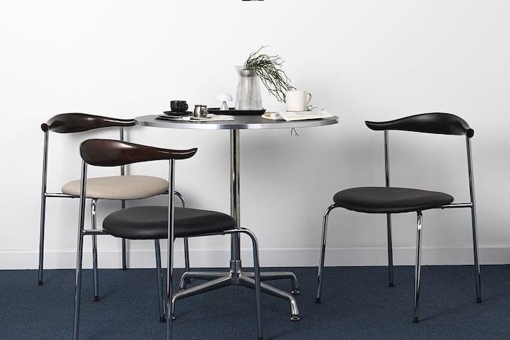 미드센추리 모던 뉴트로 카우 월넛 체어 카페 원목 디자인 식탁 의자 3colors