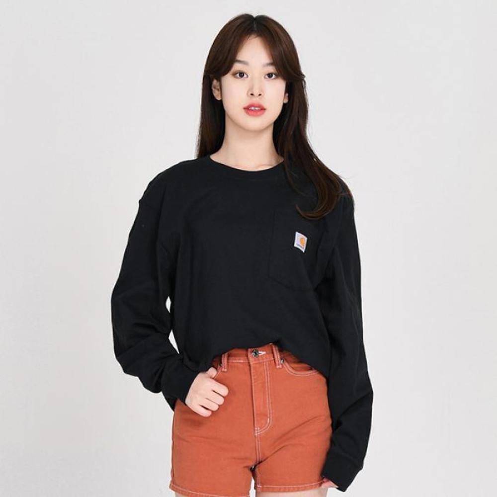 칼하트 (K126) 워크 포켓 긴팔티 BLACK