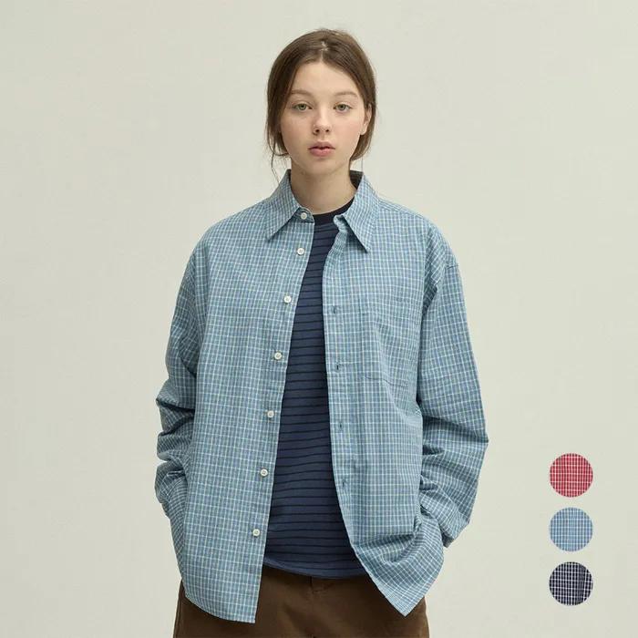 빈티지 코티지 체크 셔츠_3color