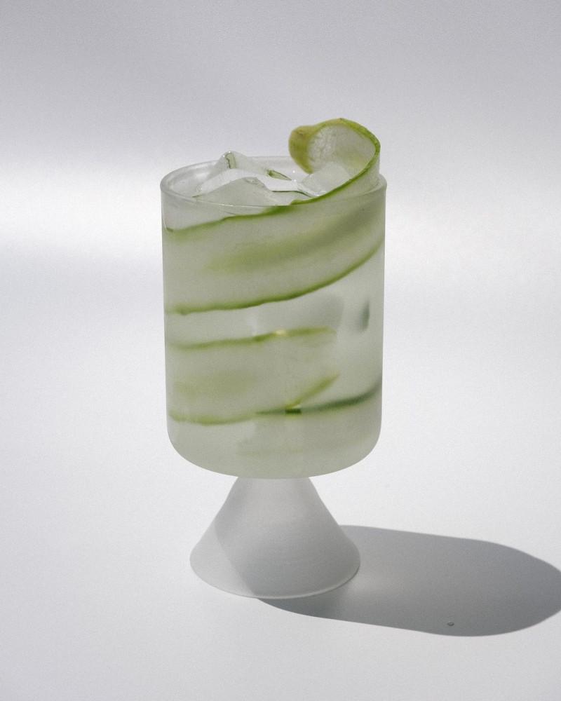 Glass cup frosted, Clear B