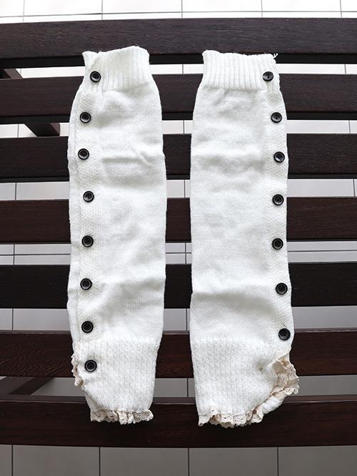 button knit warmer, 3color