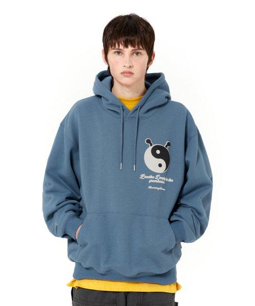 PUFF YIN YANG HOODIE BLUE